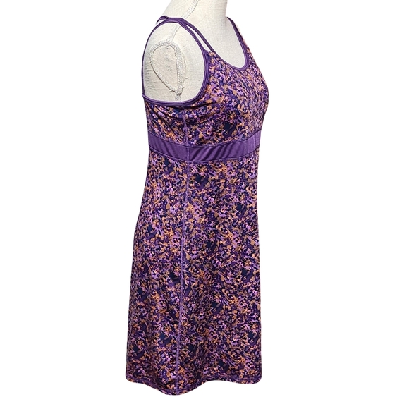 GAIAM Athletic Dress Medium Purple Strappy Abstract Print Built In Bra Sporty - Picture 5 of 11